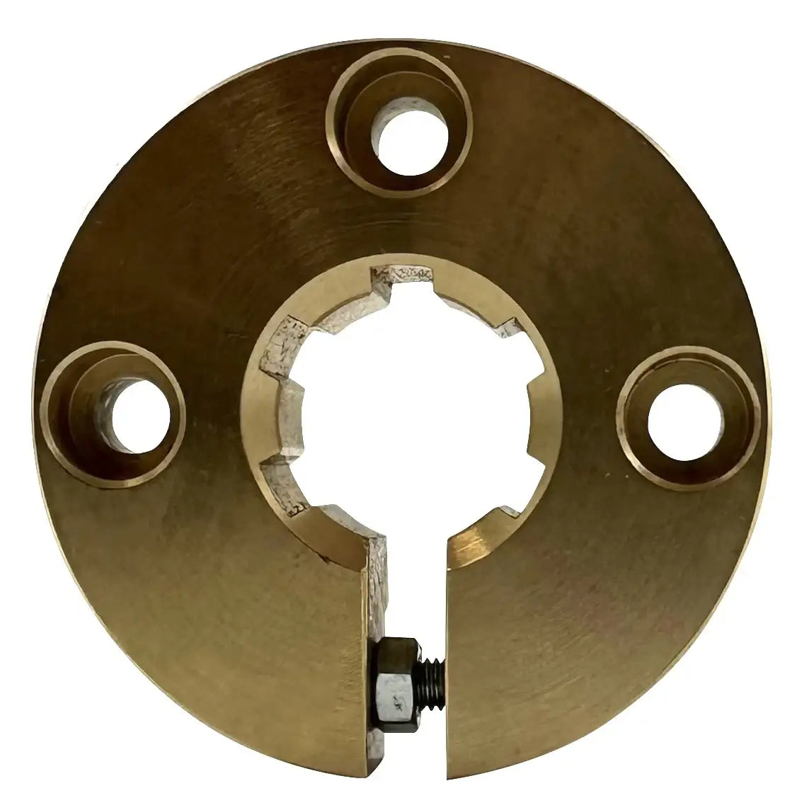 Clamp Collar For 14mm Splined Shaft With 6 Splines - Brass