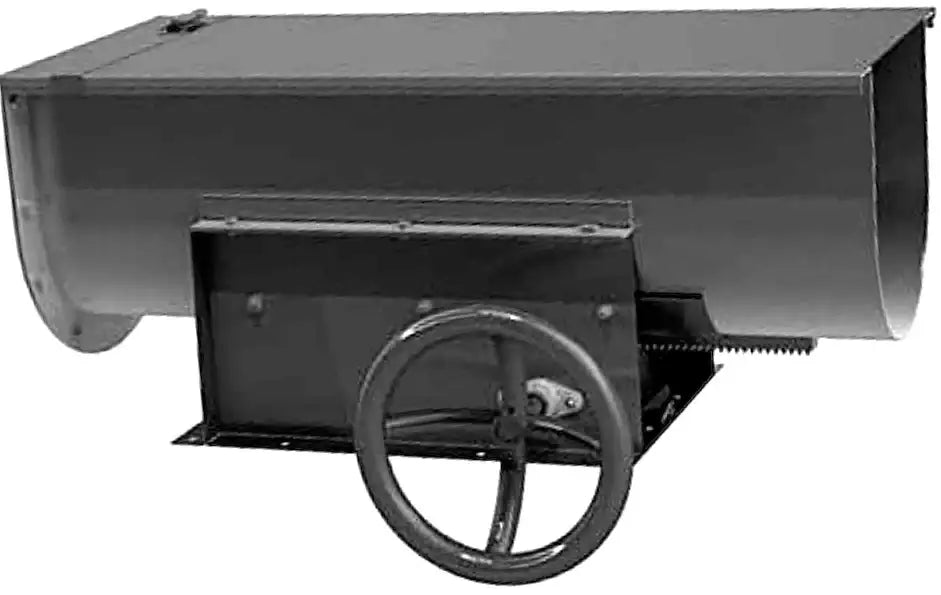 12" Screw Conveyor Rack and Pinion Gate - 3/16" Thickness | Curved Slide