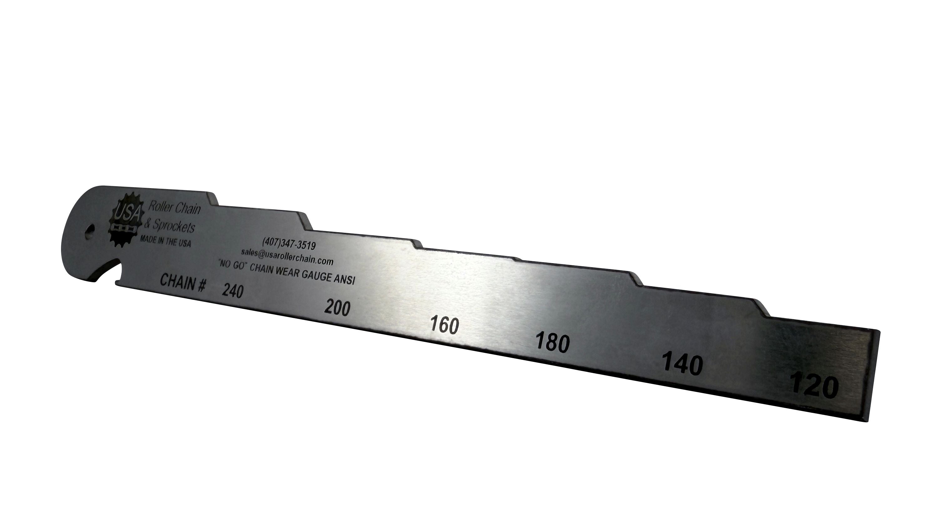 #120-240 Roller Chain Wear Gauge