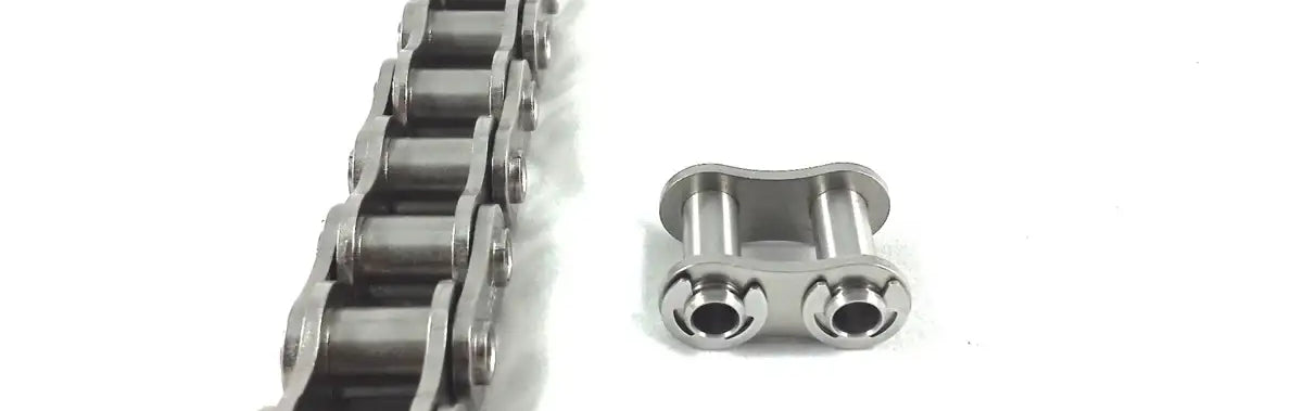 Metric 08B Stainless Steel Hollow Pin Roller Chain - 10ft Box