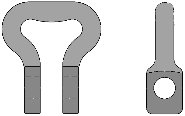 18X64 Single Shackle | Round Link Single Bolt Shackle - Type 1