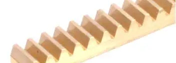 Module 1 Brass Gear Rack (10X8X7) - 230mm