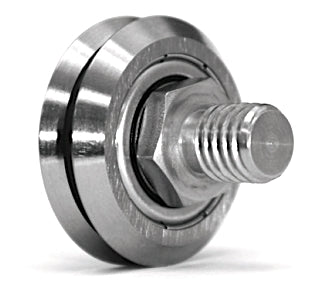 Eccentric SWAE0SSX Studded V-Guide Bearing - Thru-Hole Style