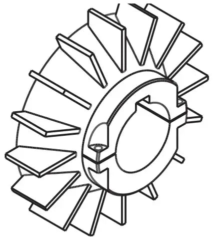 9CFK Size 9 Shaft Mount Reducer Cooling Fan