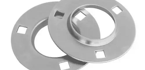 PF209G Stamped Steel 4-Bolt Flange Bearing Housing - Greasable