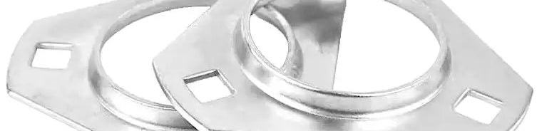 PFT207 Stamped Steel 3-Bolt Flange Bearing Housing