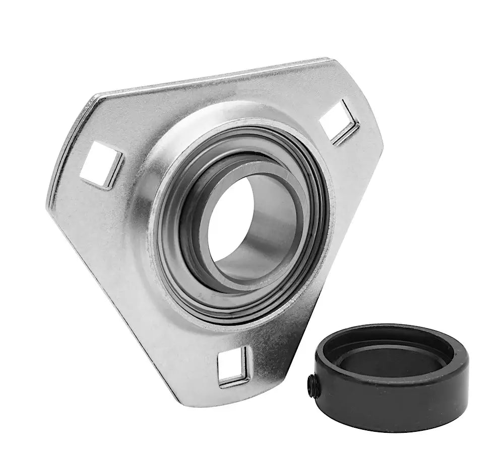 SAPFT205-16 Stamped Steel 3-Bolt Flange Bearing | 1" Bearing
