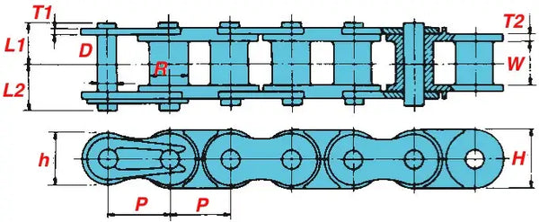 60 Poly Steel Chain | 60 Poly Steel Roller Chain - 10ft Box