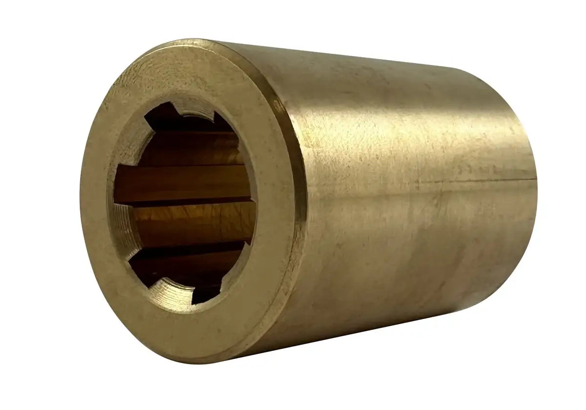 6 Spline Hub for 25mm Splined Shaft - Brass