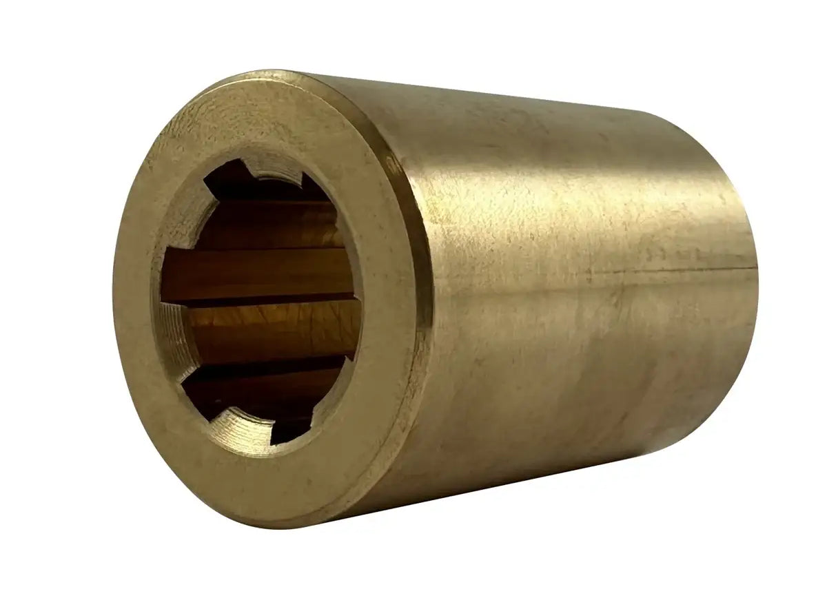 6 Spline Hub for 20mm Splined Shaft - Brass