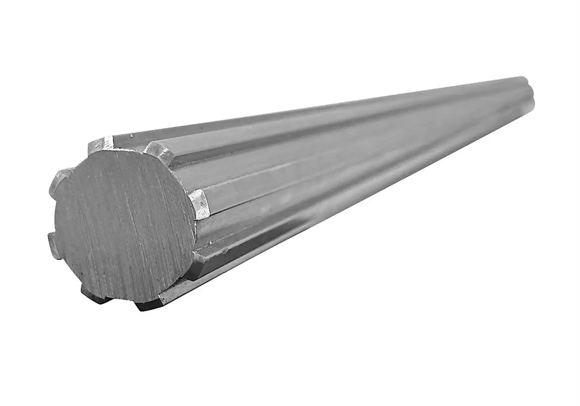 38mm Spline Shaft 8-Splines C45 Material - 6000mm