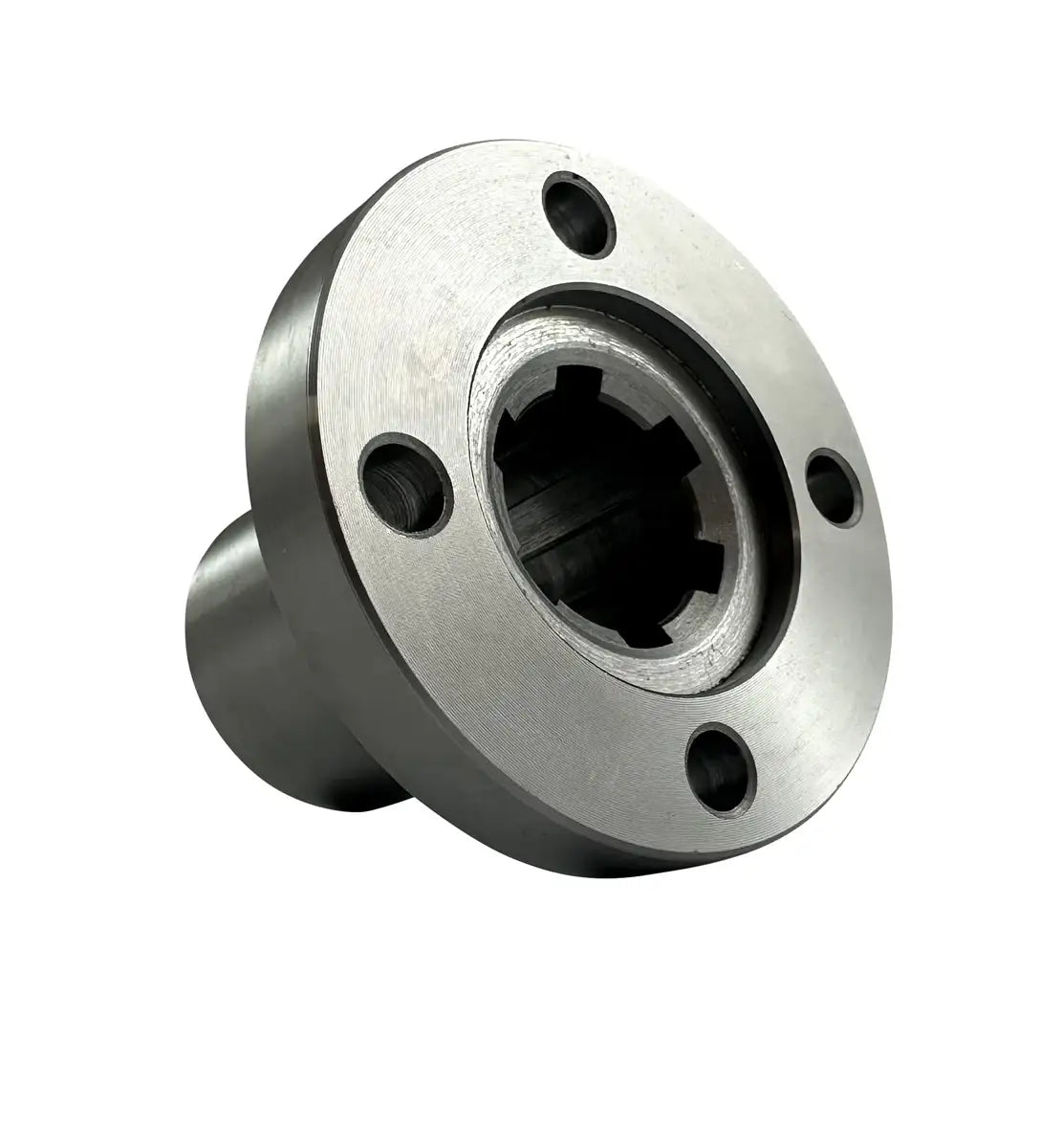 Splined Hub With Flange for 14mm Shaft With 6 Splines - C45 Material