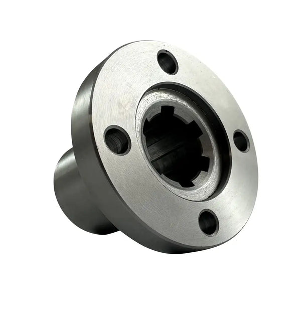 Splined Hub With Flange for 14mm Shaft With 6 Splines - C45 Material