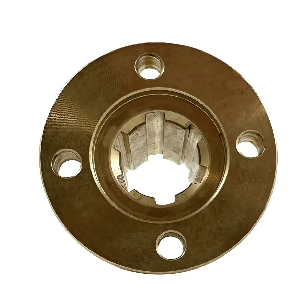 Splined Hub With Flange for 14mm Shaft With 6 Splines - Brass Material