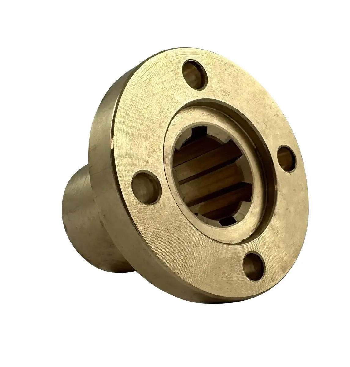 Splined Hub With Flange for 14mm Shaft With 6 Splines - Brass Material