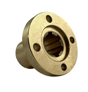 Splined Hub With Flange for 14mm Shaft With 6 Splines - Brass Material