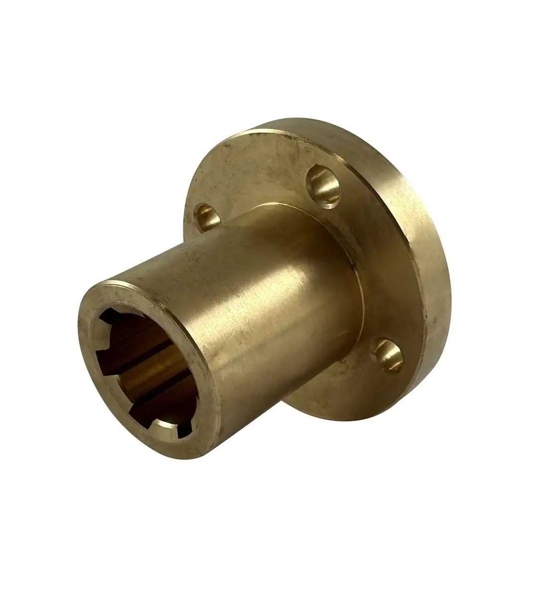 Splined Hub With Flange for 14mm Shaft With 6 Splines - Brass Material