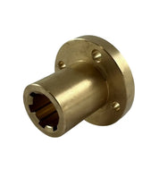 Splined Hub With Flange for 14mm Shaft With 6 Splines - Brass Material