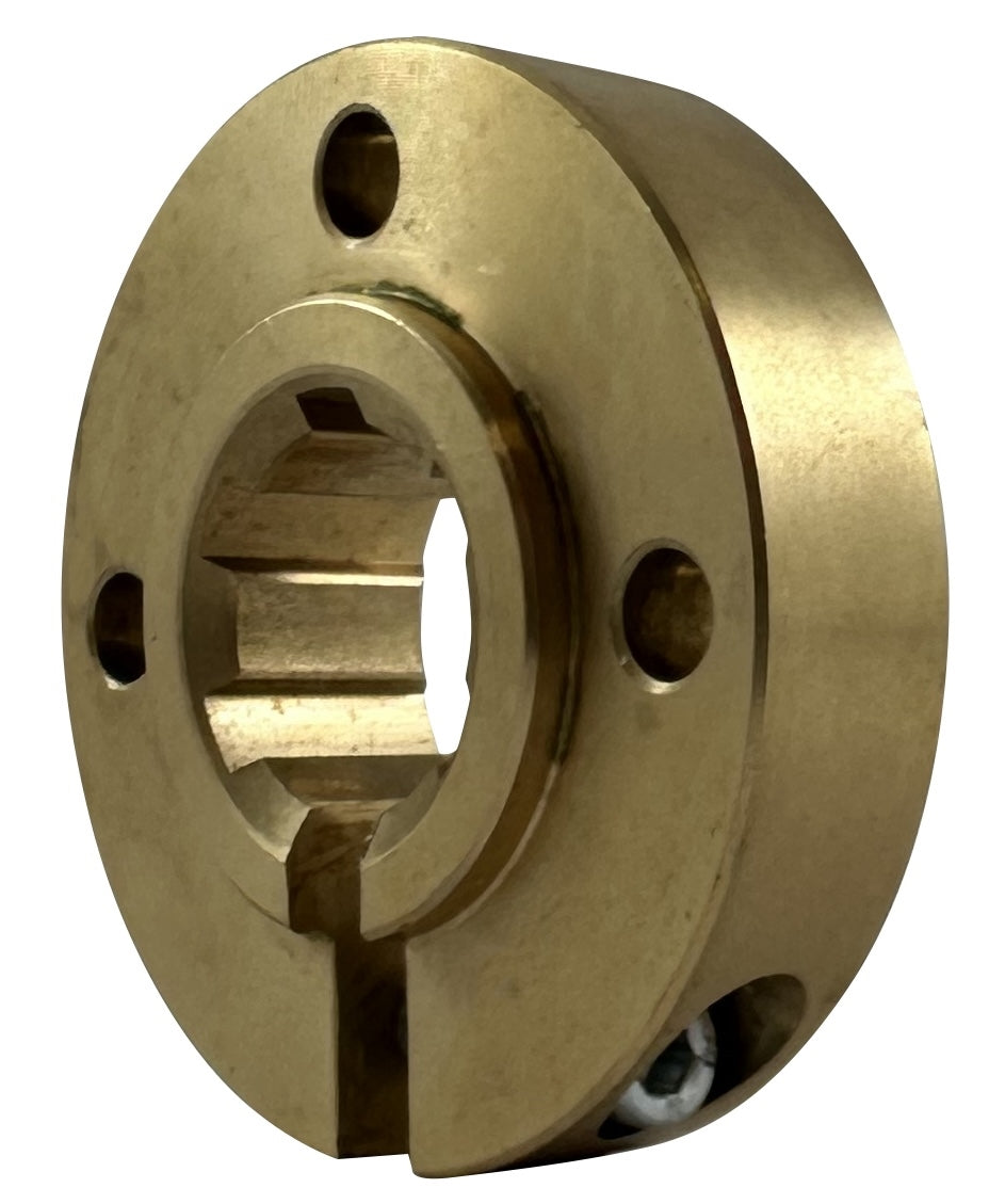 Clamp Collar For 42mm Splined Shaft With 8 Splines - Brass
