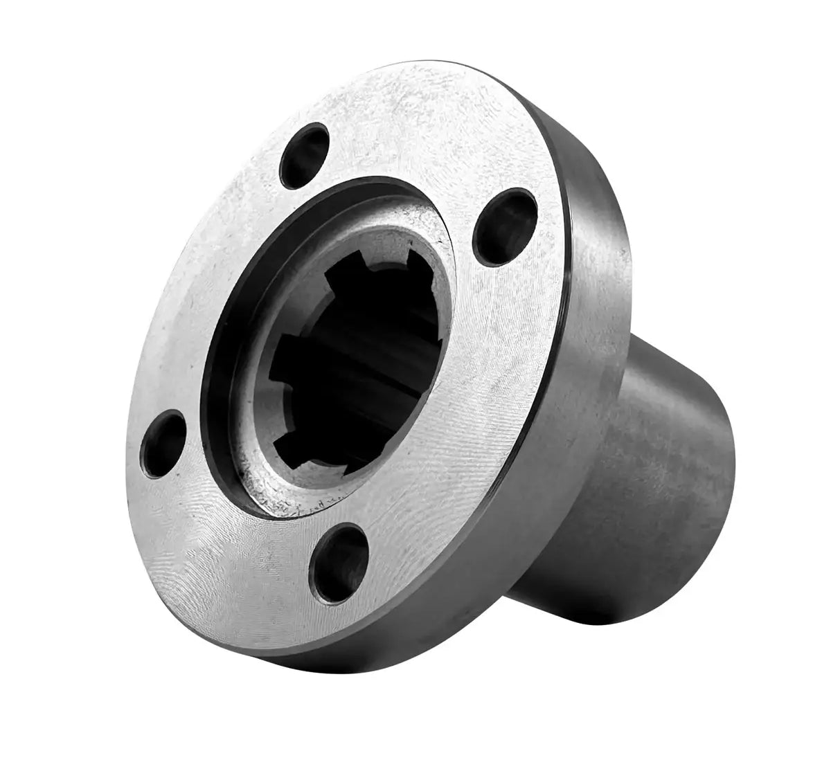 Splined Hub With Flange for 20mm Shaft With 6 Splines - Stainless Material
