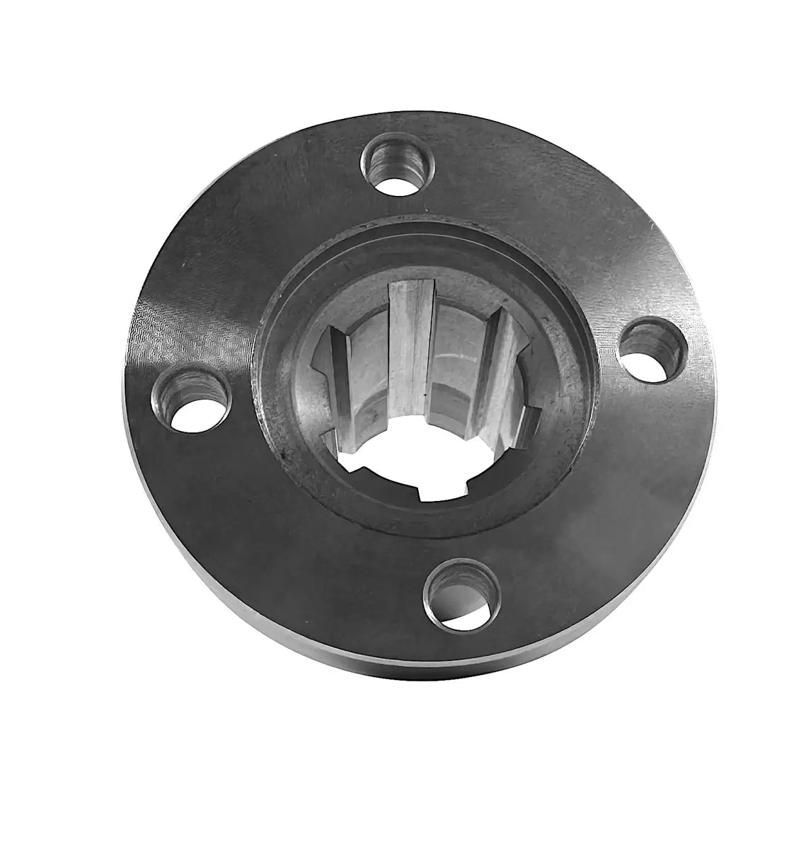 Splined Hub With Flange for 14mm Shaft With 6 Splines - Stainless Material