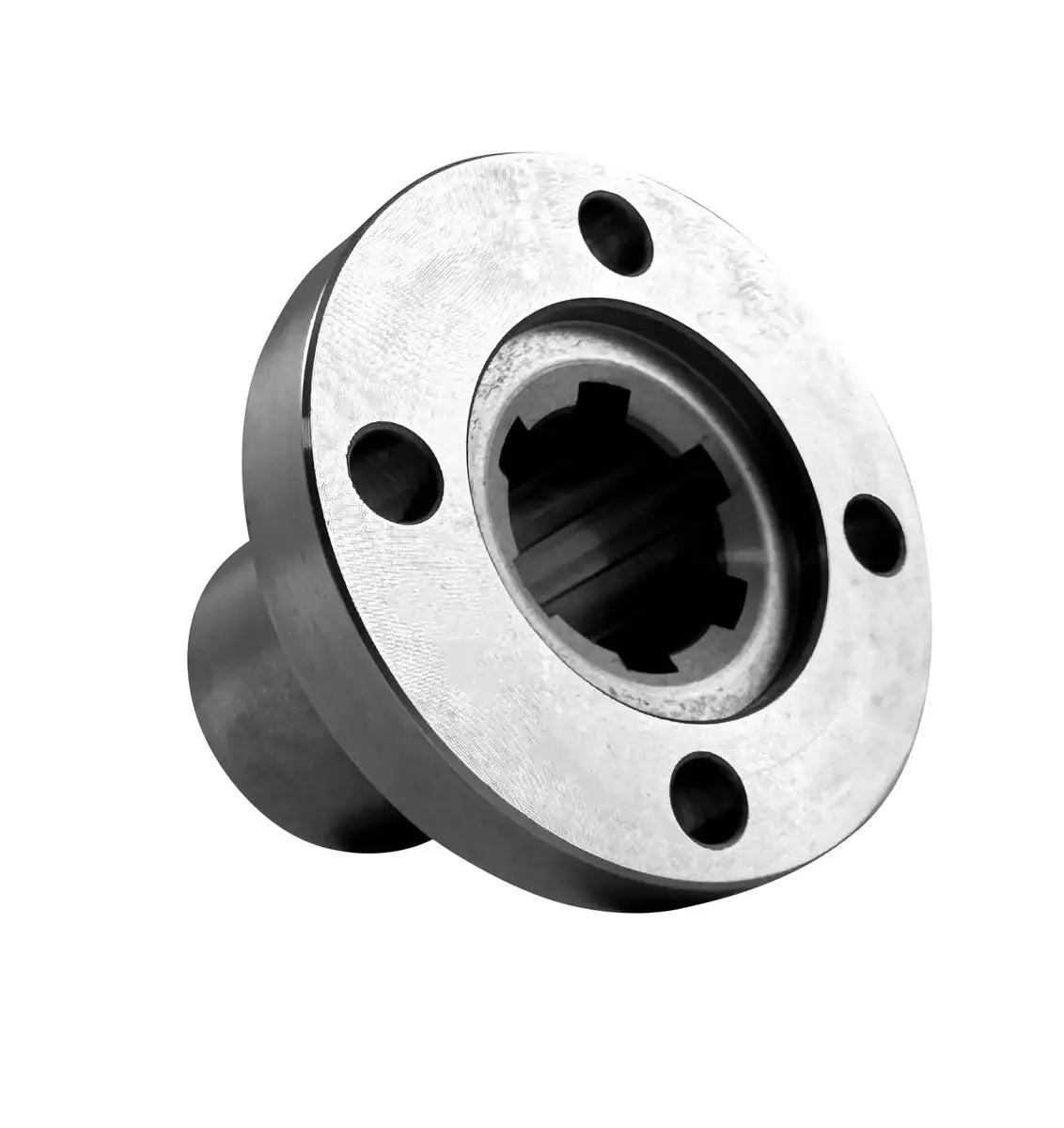 Splined Hub With Flange for 14mm Shaft With 6 Splines - Stainless Material