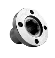 Splined Hub With Flange for 14mm Shaft With 6 Splines - Stainless Material