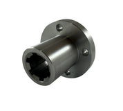 Splined Hub With Flange for 14mm Shaft With 6 Splines - Stainless Material