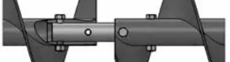 147-0889 3-7/16" Screw Conveyor Coupling Shaft | Cold Rolled Steel