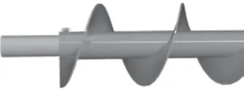 2" Screw Conveyor End Shaft Without Seal
