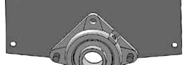 #104 Discharge Trough End For 14" Screw Conveyor With 3" Bearing