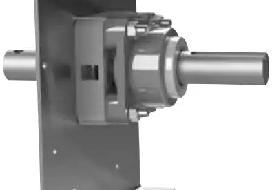 109 Trough End for 14" Conveyor and 3" CHEVRON Roller Bearing | Drive Shaft Without Feet