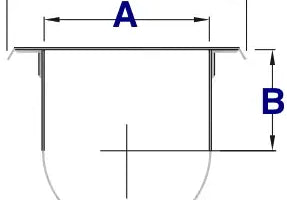 Semi-Flanged Flat Cover For 4" Conveyor X 10ft | 16 Ga. Steel