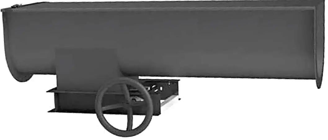 10" Screw Conveyor Rack and Pinion Gate - 14 Gauge | Flat Slide