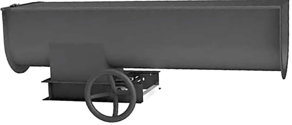 10" Screw Conveyor Rack and Pinion Gate - 14 Gauge | Flat Slide