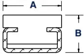 0.63" Insert For Belt Support or Guide Rail - Mounted