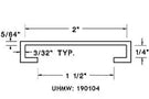 190104 UHMW Guide Rail Cover For Aluminum Guide Rail