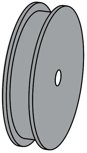 5-1/2" Diameter Plastic Flat Belt Pulley - 1" Belt Width