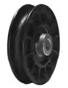 3.08" Diameter Thermoplastic Round Belt Idler Pulley | 0.38" Belt Dia - 3/8" Bore