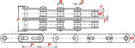 C2060-2 Roller Chain (Double Strand)