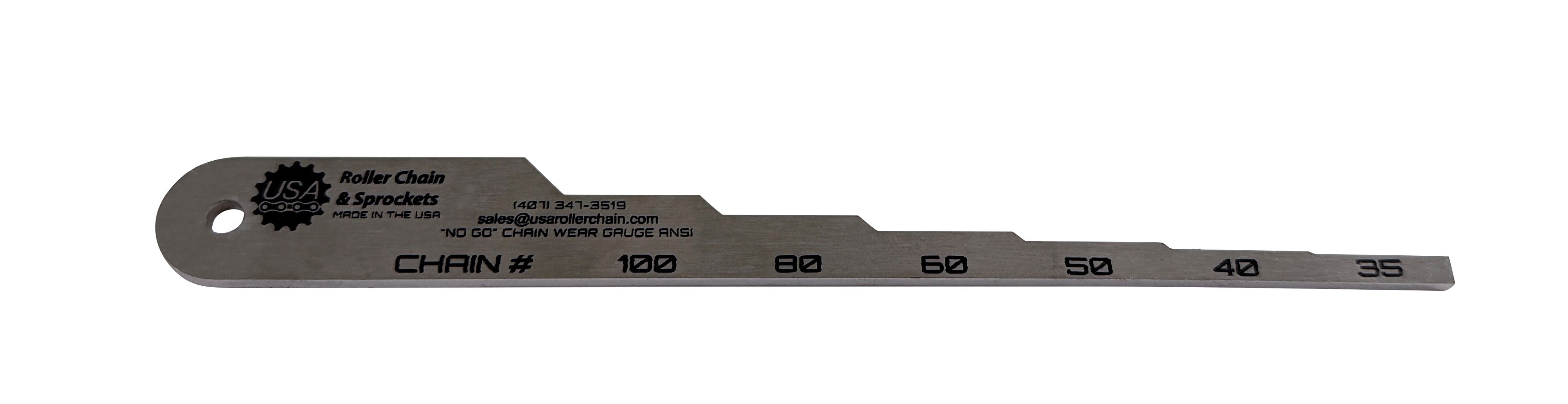 #100 Roller Chain Wear Gauge
