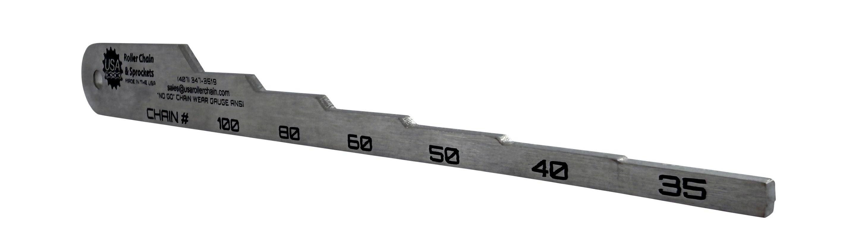 #100 Roller Chain Wear Gauge
