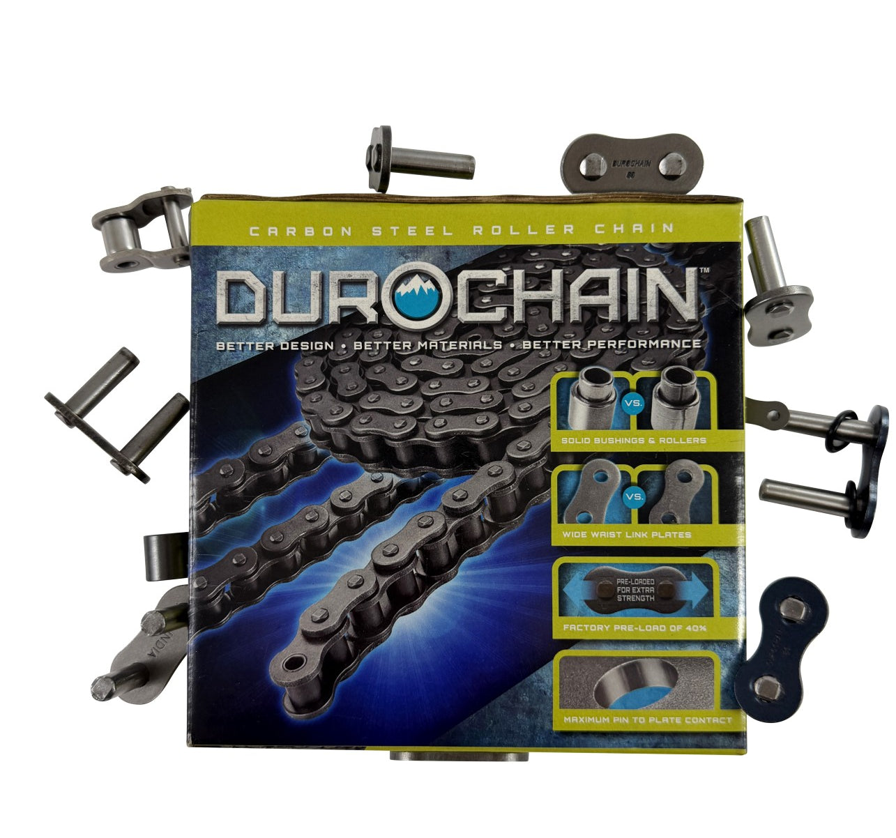 DUROCHAIN Premium #80 Roller Chain - 10ft Box