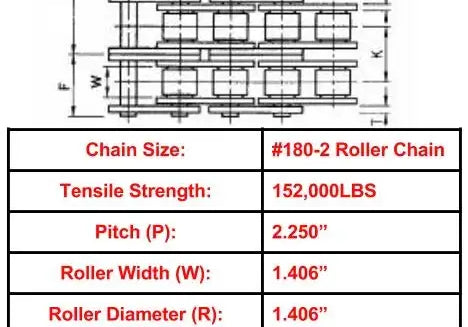 #180-2 Roller Chain - 10ft Box