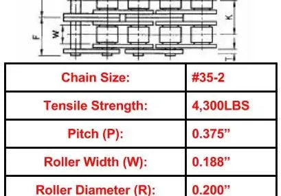 #35-2 Roller Chain - 10ft Box