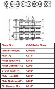 35-3 Roller Chain - 10ft Box