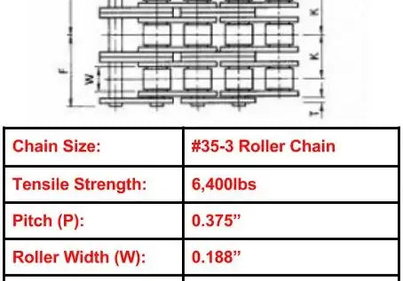35-3 Roller Chain - 10ft Box