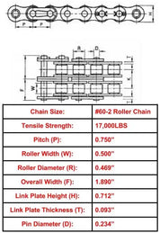 60-2 Roller Chain - 10ft Box