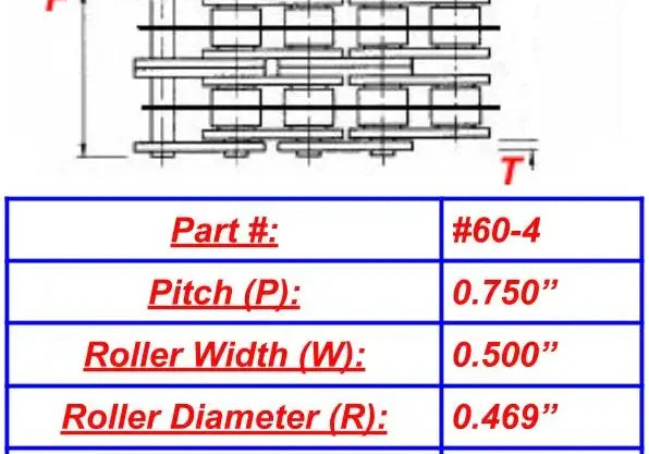 #60-4 Roller Chain - 10ft Box