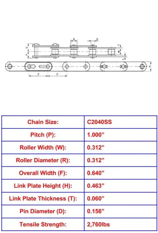 Economy Plus C2040SS Stainless Steel Chain - 10ft Box